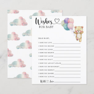 Teddy bear - Party game   wishes for baby