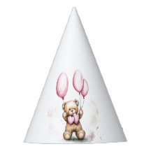 Teddy Bear Pastel Party Hat
