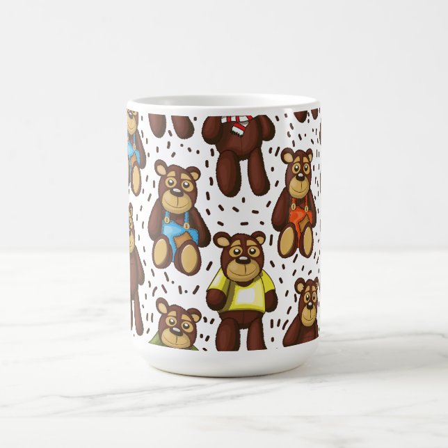 Teddy Bear pattern Coffee Mug (Center)