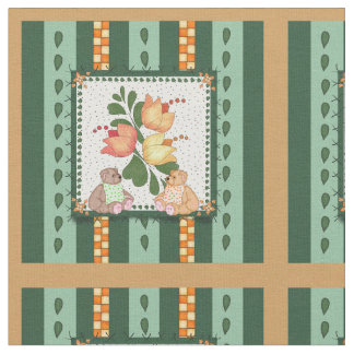 Teddy Bear Pattern Fabric
