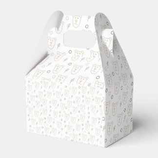 Teddy bear pattern favour box