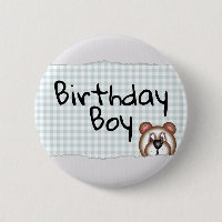 Teddy Bear Peekaboo birthday boy