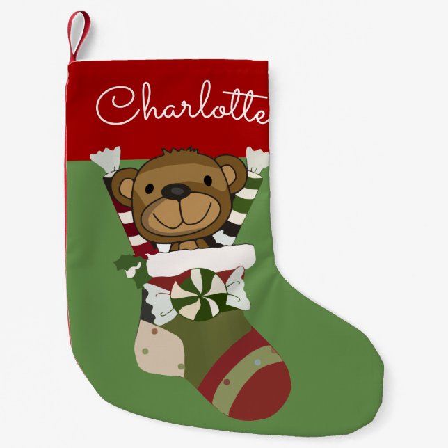 TEDDY BEAR PERSONAL CHRISTMAS STOCKING GIFTS (Front)