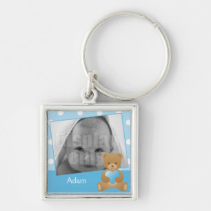 Teddy bear photo keychain