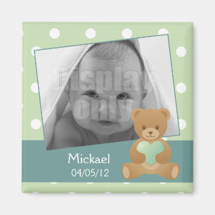 Teddy bear photo magnet