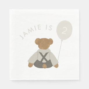 Teddy Bear Picnic Baby Birthday Napkin