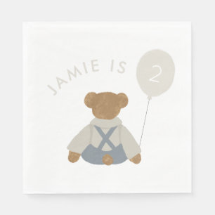 Teddy Bear Picnic Baby Birthday Napkin