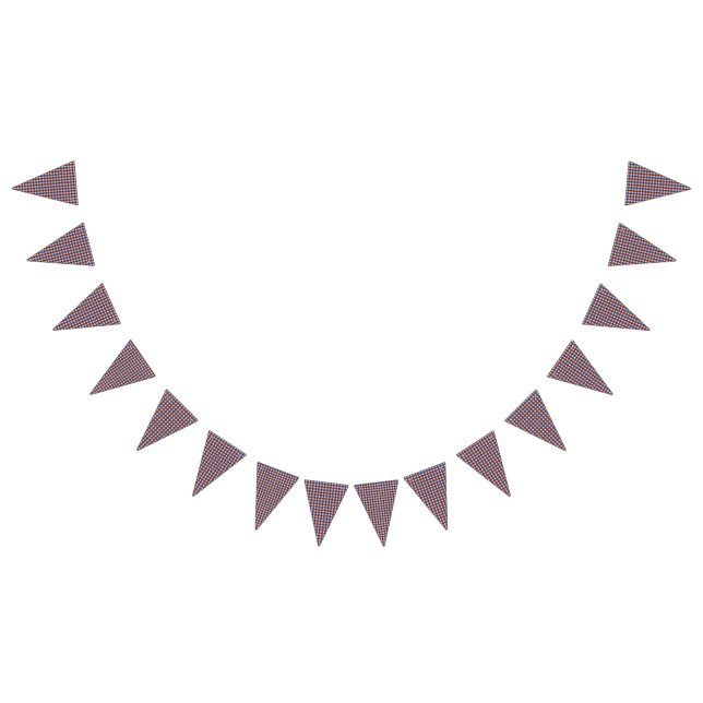 Teddy Bear Picnic Birthday Blue & Red Gingham Bunting (All)