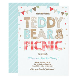 teddy bear invitations announcements