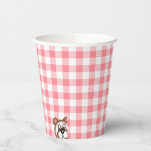 Teddy bear picnic gingham paper cups