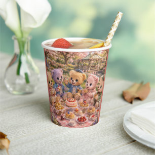 Teddy Bear Picnic in the Meadow Paper Cups