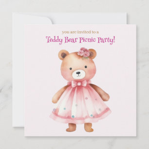 Teddy Bear Picnic Party  Invitation