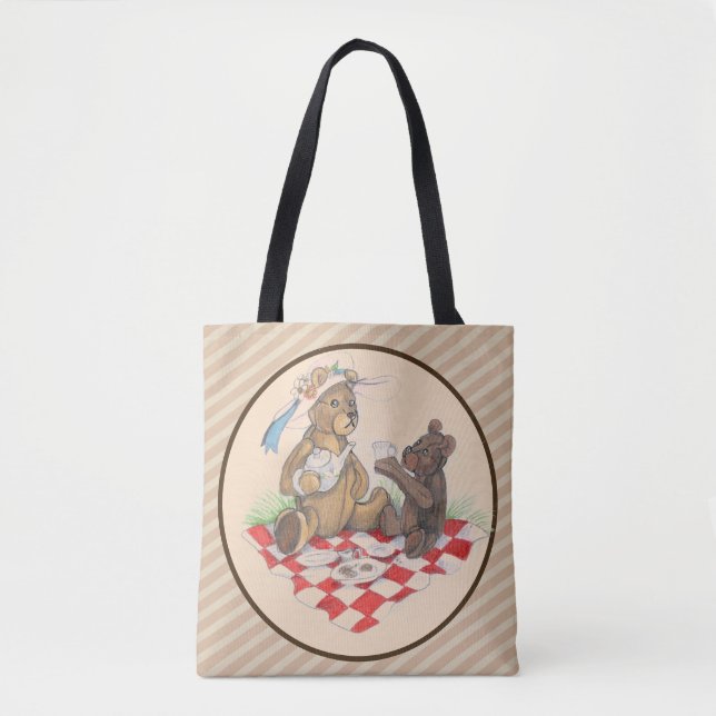 Teddy Bear Picnic Tote Bag (Front)