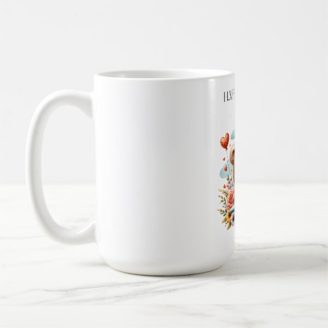 Teddy Bear Pilot Birthday Coffee Mug (Left)