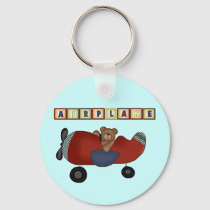 Teddy Bear Pilot Tshirts and Gifts Key Ring