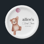 Teddy Bear Pink Baby Shower Paper Plates<br><div class="desc">Teddy Bear Pink Baby Shower Napkins</div>