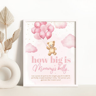 Teddy bear pink how big is mummy's belly game poster