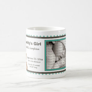 Teddy Bear Polkadot Baby Mug Gift :: aqua