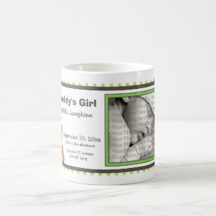 Teddy Bear Polkadot Baby Mug Gift :: lime green