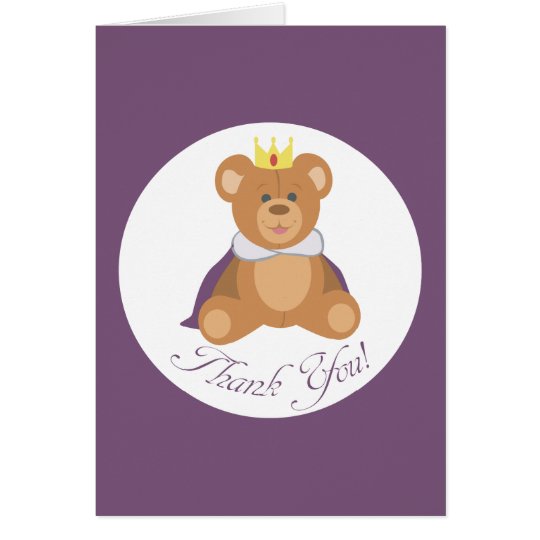 Teddy Bear Prince (Thank you!) Card
