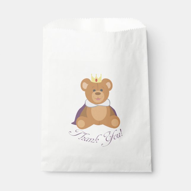 Teddy Bear Prince (Thank you!) Favour Bag (Front)