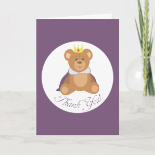 Teddy Bear Prince (Thank you!) Thank You Card