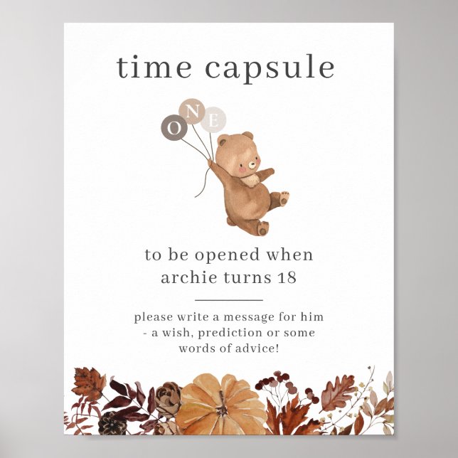 Teddy Bear Pumpkin - Time Capsule Poster (Front)