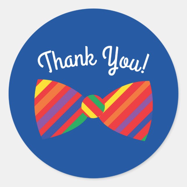 Teddy Bear Rainbow Cute 1st Birthday Party Classic Round Sticker (Front)