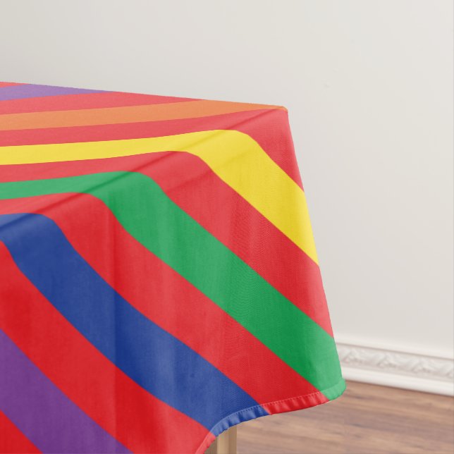 Teddy Bear Rainbow Cute Kid's Birthday Party Tablecloth (In Situ)