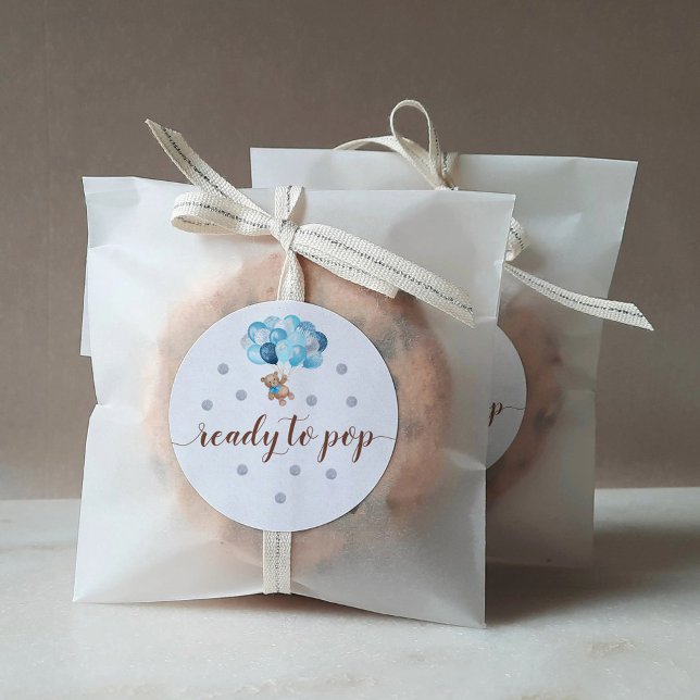 Teddy Bear Ready to Pop Favour Classic Round Sticker (Creator Uploaded)