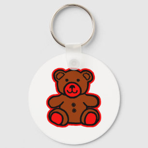Teddy Bear Red Brown The MUSEUM Zazzle Gifts Key Ring
