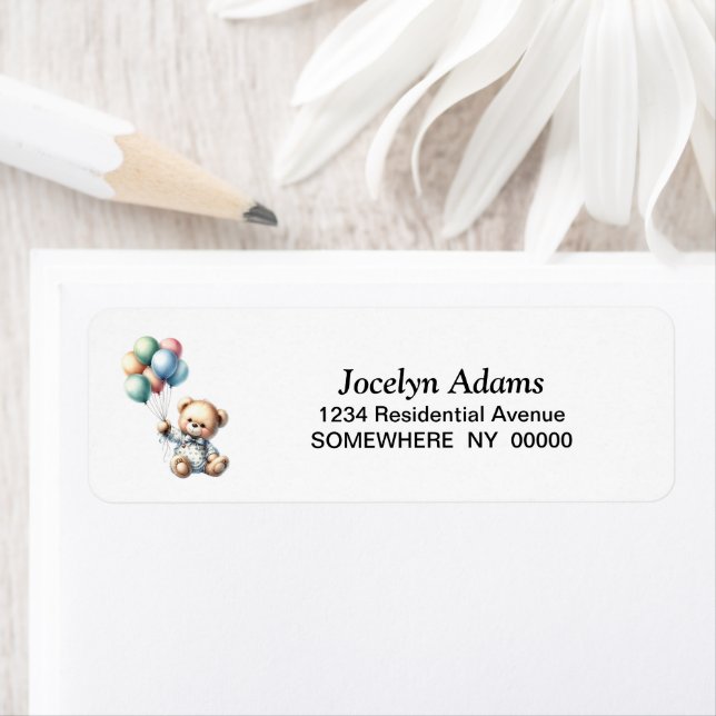 Teddy Bear Return Address Labels (Insitu)