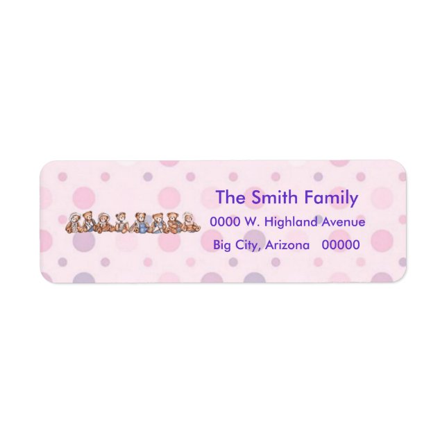 Teddy Bear Return Label (TBA) Return Address Label (Front)