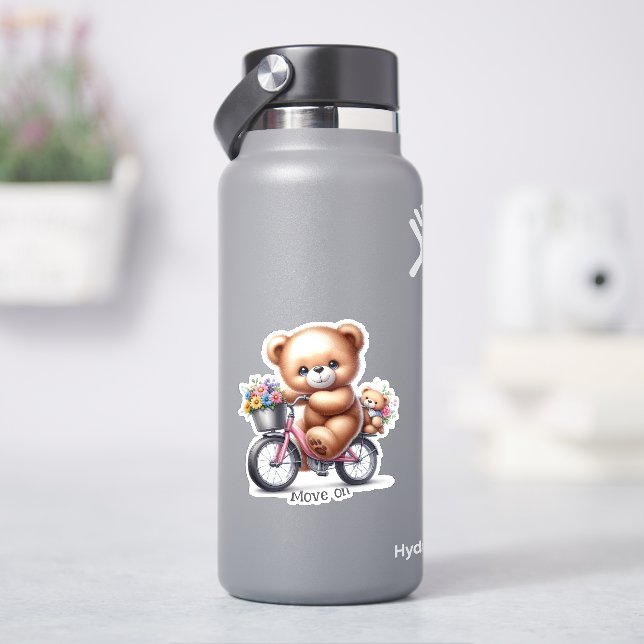Teddy Bear riding a Bicycle (HydroFlask)