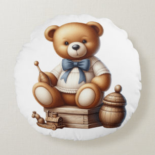 Teddy bear round cushion