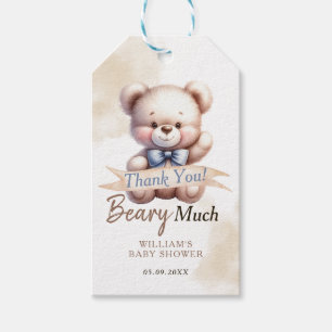 Teddy Bear Shower Watercolor Thank You Beary Much Gift Tags