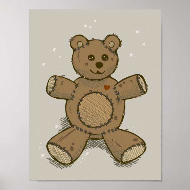 Teddy Bear Sketch Poster (Front)