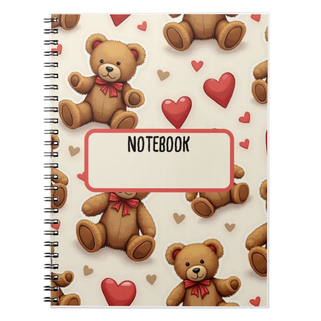 Teddy bear Spiral Photo Notebook (Front)