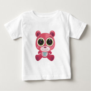 Teddy Bear - Star Eye Pink Baby T-Shirt