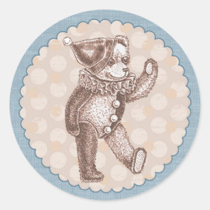 Teddy Bear Sticker - Blue
