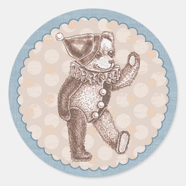Teddy Bear Sticker - Blue (Front)