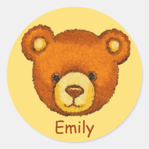 Teddy Bear Stickers ~ Custom Name ~ Personalise