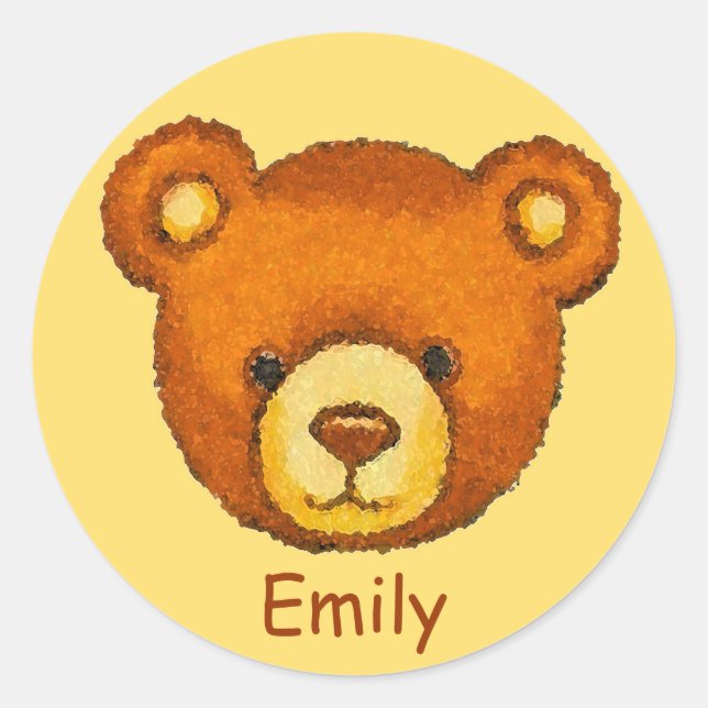 Teddy Bear Stickers ~ Custom Name ~ Personalise (Front)