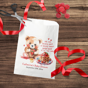 Teddy Bear Strawberry Pancake Brunch Baby Shower Favour Bag
