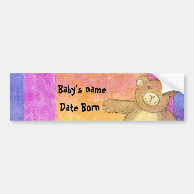 Teddy Bear Sun Set Bumper Sticker (Front)
