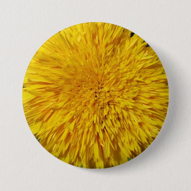 Teddy Bear Sunflower 7.5 Cm Round Badge (Front)