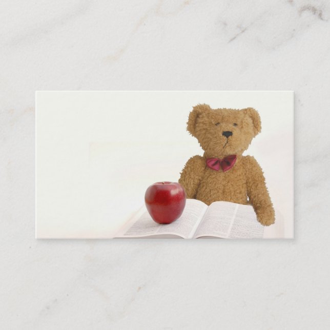 Teddy bear teacher business card (Front)