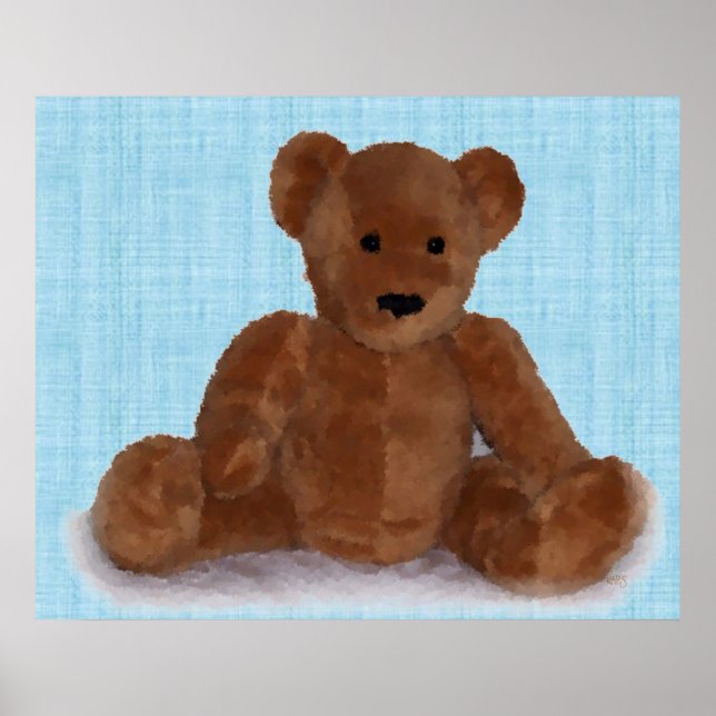 Teddy Bear (teal) Poster (Front)