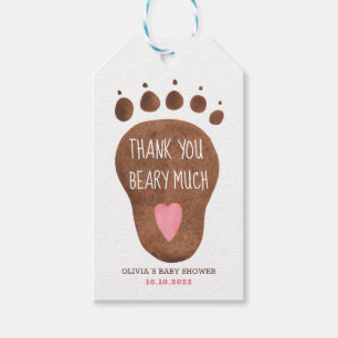 Teddy Bear Thank You Beary Much Baby Shower Gift Tags