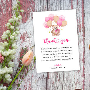 Teddy Bear Thank You Custom card
